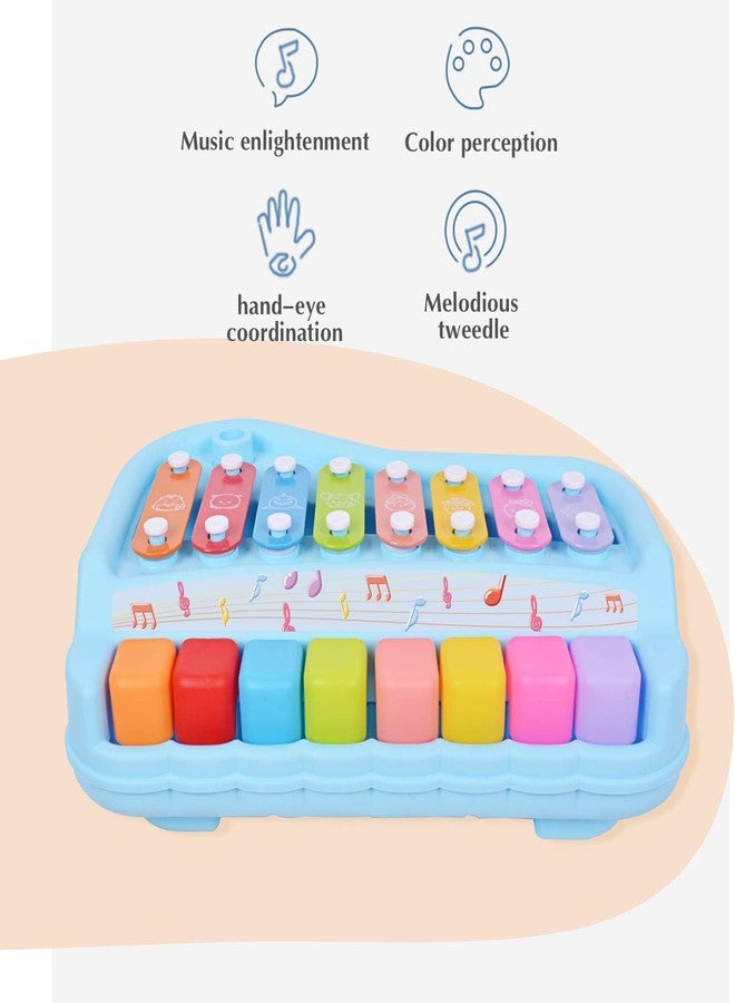 COOFANDY 2 in 1 Baby Piano Xylophone Toy for Toddlers 1-3 Years Old, 8 Multicolored Key Keyboard Xylophone Piano, Preschool Educational Musical Learning Instruments Toy for Baby Kids Girls Boys - Image 2